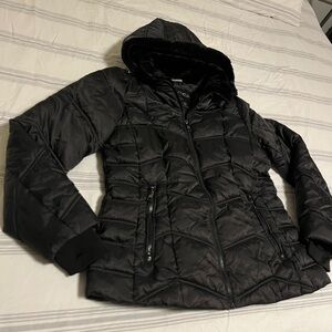 Nautica Women’sHeavyweight Puffer Jacket With Faux Fur Lined Hood